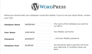 WordPress Installation 2